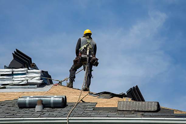 Professional Roof Replacement technician working in Gilman, CT